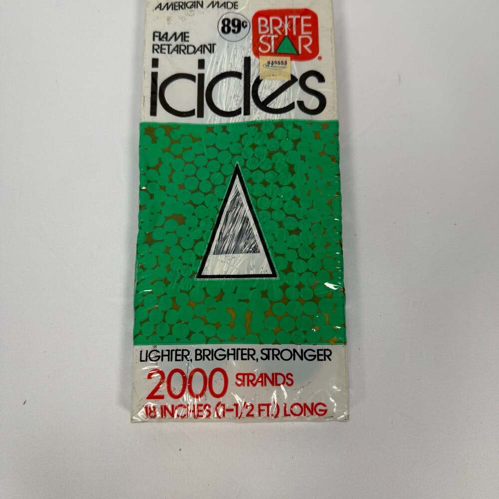 Brite Star Vintage Christmas Icicles Tinsel 2000 Strands 18 Inches Flame Retarda